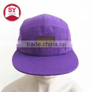 purple 5 panel snapback cap / adjustable snapback / flat bill caps