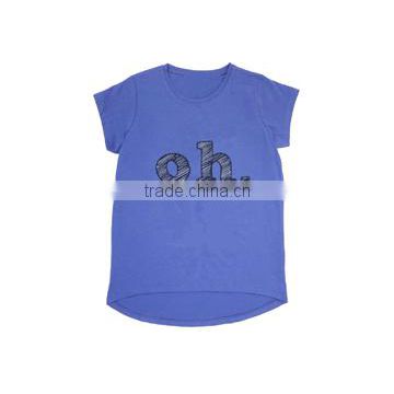 custom logo imprinted girls blue oh t shirt boys33