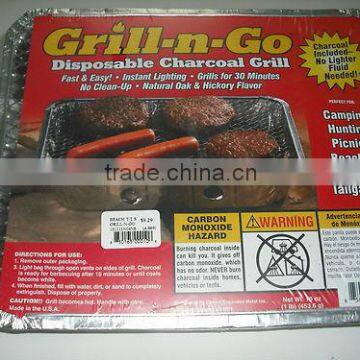 Disposable Charcoal Grill - Fast & Easy - Instant Lighting