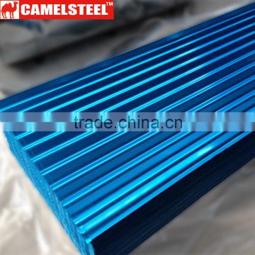 Cheap corrugated coated galvalume blue steel roof sheet made in China