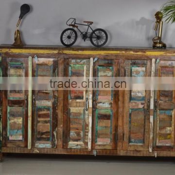 Recycled wood side board