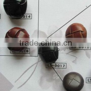 real hand-crafted leather button for sweater