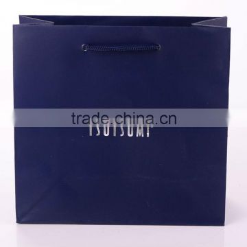 PMS Blue Color Luxury Paper Shopping Bag For Jewelry