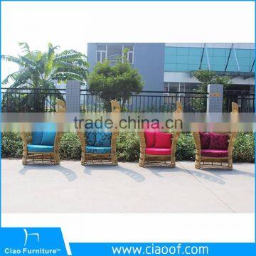 CF774C UV-resistant synthetic rattan garden furniture wing back chair