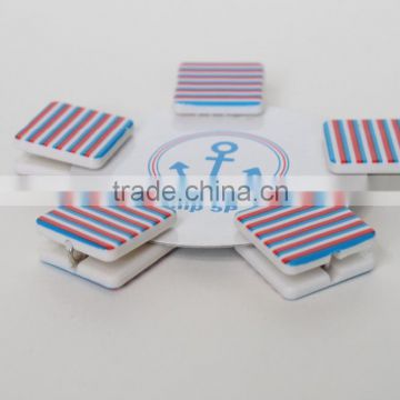 Wholesale square stripes plastic paper clip