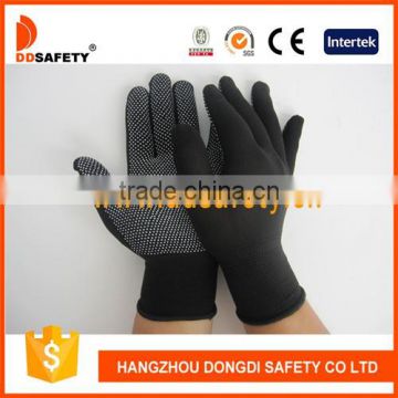 White Mini PVC Dots Gloves13 Gauge Nylon Gloves With Cotton Yarn Polyester Seamless Working Gloves