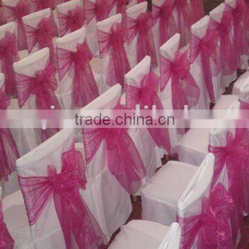 wholesale polyester wedding chair cover and organza chair sashes