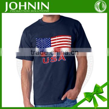Custom Fashion Cotton Short Sleeve T Shirt American Flag