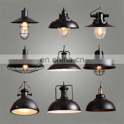 Loft Vintage Metal Pendant Lamp E27 Decorative Black Hanging Light