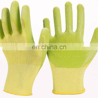 Ladies Rubberized Grip Gardening Gloves Premium Latex Palm Dipped Work Gloves Muddy Mate Gloves For Roses Hand Weeding