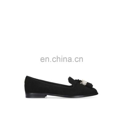Ladies flat pump high fashion shoes for women pointed toe and beautiful black color sandals loafers shoes