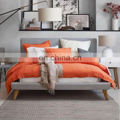 Popular in America 2018 nice design simple modern cheap fabric bed