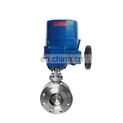 ANSI 150LB Explosion Proof  Flange Electric Butterfly Valve Regulation type 4-20mA Stainless steel 304