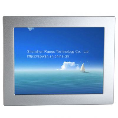 8-inch all-aluminum housing industrial embedded display, industrial touch display