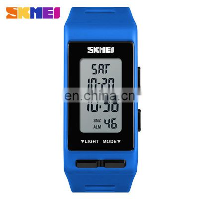 SKMEI 1362 men's Fashion Colourful Plastic Band Digital Movement Alarm Clock Rectangle Wrist Watch