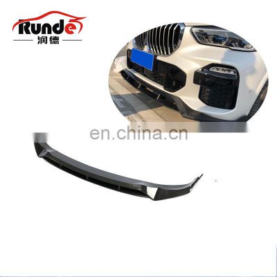 Runde Front Shovel For 2019 BMW X5 M-Sport Carbon Fiber Front Spoiler Lip Chin