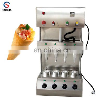 Safe Operation Pizza Cone Production Line / Rotary Pizza Cone Oven Machine / Pizza Cone Display Cabinet