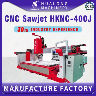 HUALONG machinery Italian system sawjet 5 Axis CNC granite marble Bridge Saw and 3 axis Water jet Stone Cutting Machine