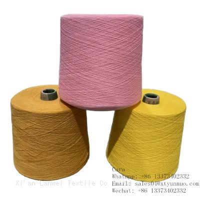 Cotton Blend Yarn For Knitting Weaving Raw White Sewing Thread Yarn