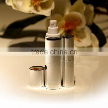 50ml metallized silver bottle for skincare lotions