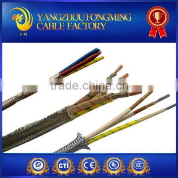 high temperature 3 core braided steel shield wire cable