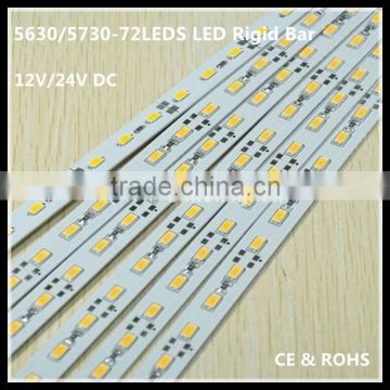 Super bright led rigid strip 5630/5730 72/84led per meter epistar light bar with aluminum led profile