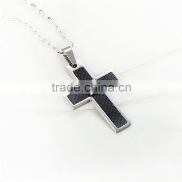 DAIHE stainless steel christian cross big stone pendant design