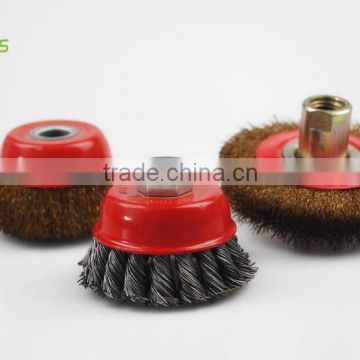 Steel wire cup, twist, brush, rust removal