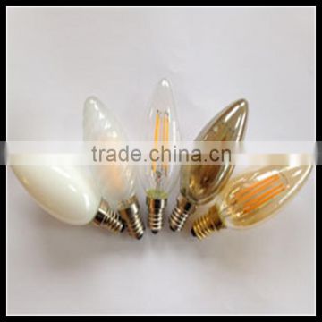 Gray Candle C35 E14 2W LED filament bulb 2200K-6500K AC85-260V