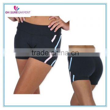 86% polymide 14% spandex womens dry fit custom fitness shorts