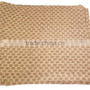 RTHKG-54 Comfortable Floral Screen Printed Vintage Look 100% Cotton kantha Gudari Bedspread Queen / Twin Bed Throws Jaipur