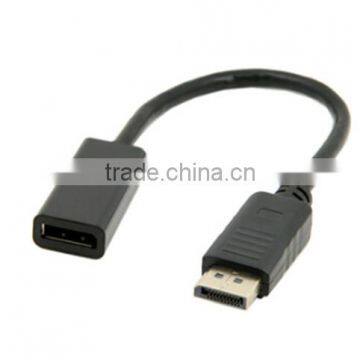 Black color top quality Displayport male to Displayport female cable