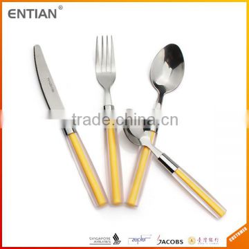 stainless steel flatware set with plastic handle, cutlery set sale, stainless flatware