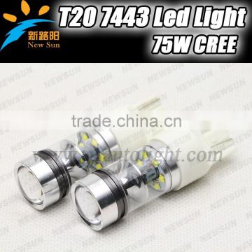 led auto lamp T20 75W high power (7443) turn light/brake light 12v led car bulb with high quality