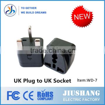 Hot World Travel Socket Adapter UK 3 Pin Plug,2 Pin Din Plug