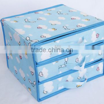 new design foldable non woven fabric cosmetic storage box