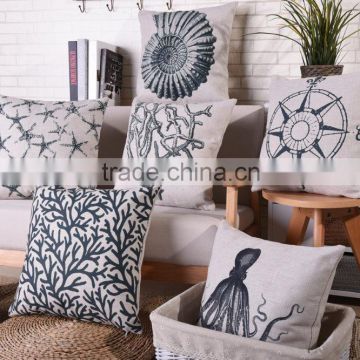 various OEM printing logo 100% cotton cushions decorative pillow made in china