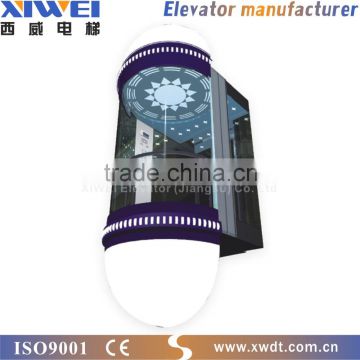 Alibaba China Supplier XIWEI Brand Panoramic Elevator , Panoramic Glass Elevator , Residential Panoramic Elevator