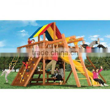 CE Happy outdoor wooden swing for children