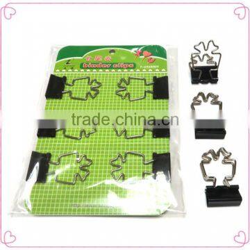 Shaped metal binder clips with printing card in OPP bag