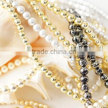 Popular and Reliable Shiny Silver Metallic Beads with various colors made in Japan