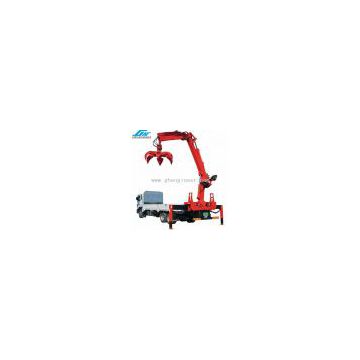 truck mounted crane--knuckle boom type with multi-peel grab