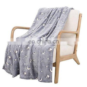 100% Polyester Soft Fabric Blanket Glow In The Dark