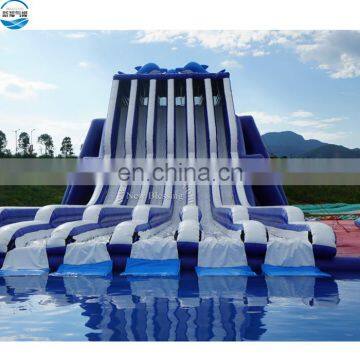 Cheap commercial amusement swimming pool six lane inflatable water slides with pool