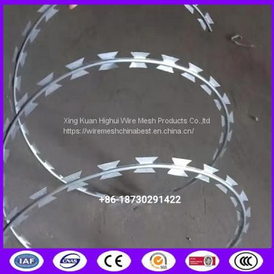 Unclipped Razor Ribbon Wire Razor Concertina Wire Coil Security Barrier