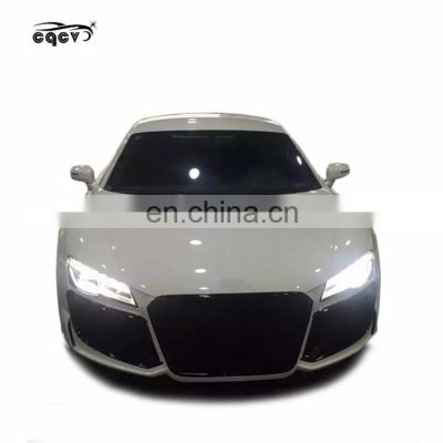 Beautiful carbon fiber regul style  body kit for Audi R8 front bumper  rear bumper side skirts with assembly accessories