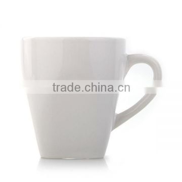 Square bottom white porcelain mugs wholesale