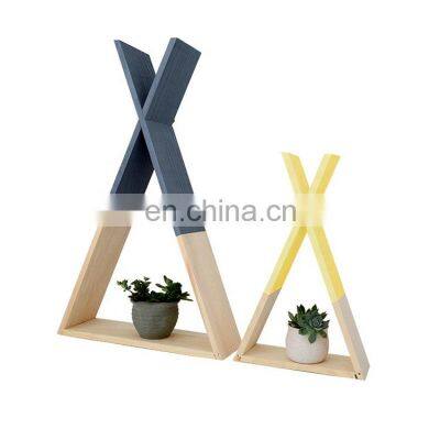 fashion rustic style wooden decorative shelf home decoration wall mounted display wood shelves
