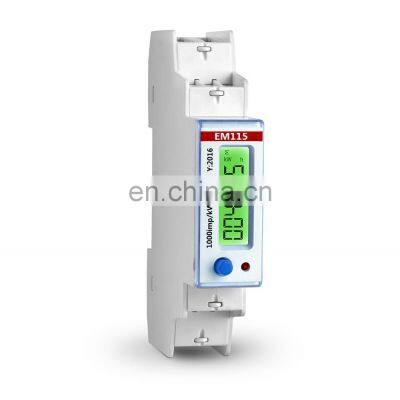 EM115-MOD-PO DC  5(45)A single phase kwh meter digital, energy meter rs485 modbus rtu, kvarh, kW, kvar, kVA, PF, Hz, V, A