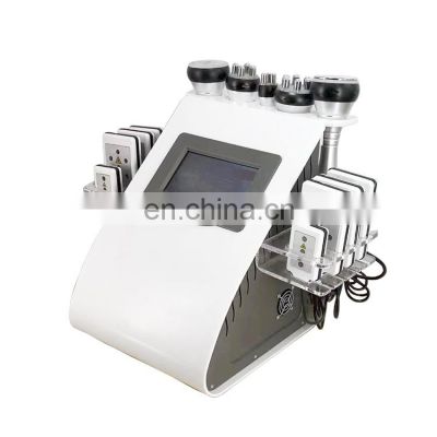 Spa equipment high quality 6 in 1 40K cavitation for radio frequency bady shaping fast weight loss slimming machine